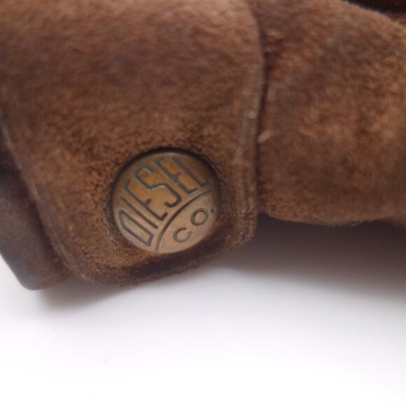 Vintage Diesel Ind. 100% Leather Brown Winter Gloves Made in Italy - Picture 8 of 15